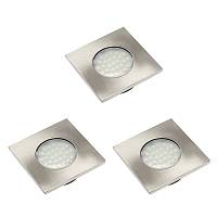 Комплект из 3-х точечных встраиваемых светодиодных светильников MARBELLA PLUS 3*1,5W, 220V, теплый свет — купить оптом и в розницу в интернет магазине GTV-Meridian.